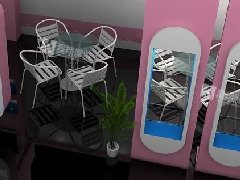 展位中的“洽谈区”