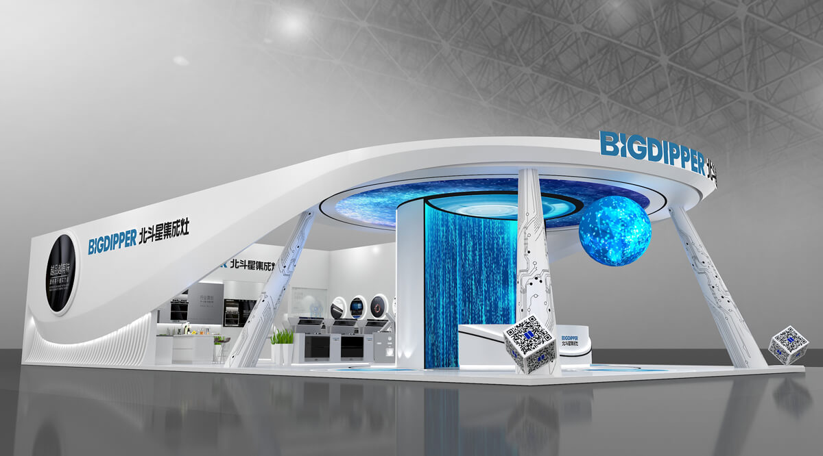 北斗星集成灶展台搭建装修案例(图1)