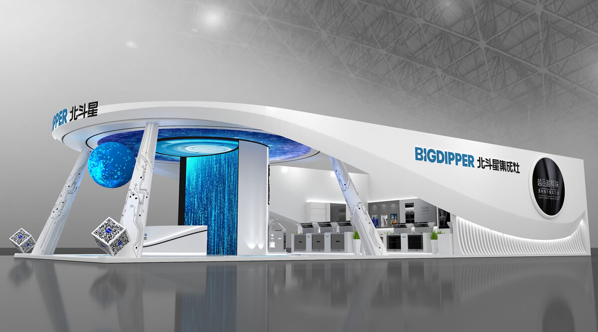 北斗星集成灶展台搭建装修案例(图5)